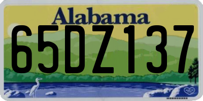 AL license plate 65DZ137