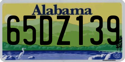 AL license plate 65DZ139