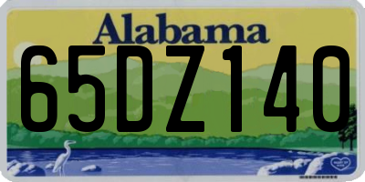 AL license plate 65DZ140