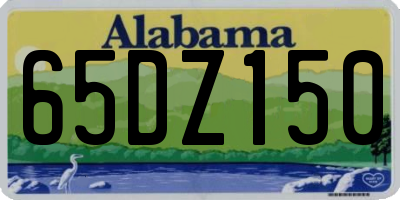 AL license plate 65DZ150