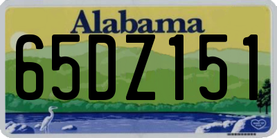 AL license plate 65DZ151