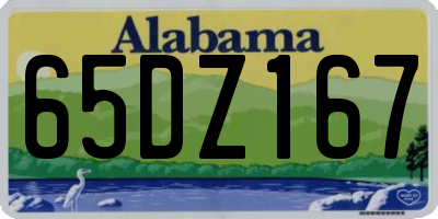 AL license plate 65DZ167