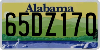 AL license plate 65DZ170