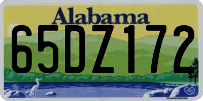 AL license plate 65DZ172