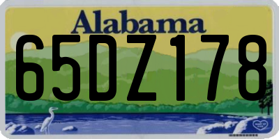 AL license plate 65DZ178