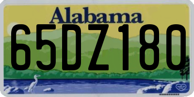 AL license plate 65DZ180
