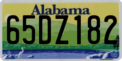 AL license plate 65DZ182