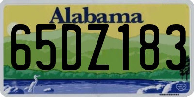 AL license plate 65DZ183