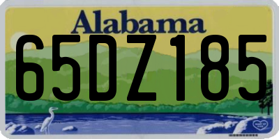 AL license plate 65DZ185