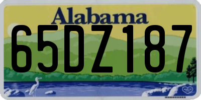 AL license plate 65DZ187