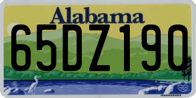 AL license plate 65DZ190