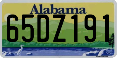 AL license plate 65DZ191