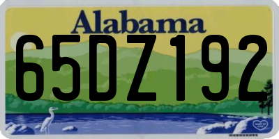 AL license plate 65DZ192
