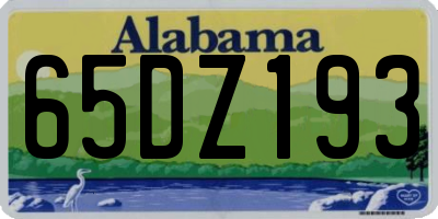 AL license plate 65DZ193