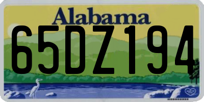 AL license plate 65DZ194
