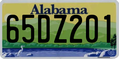 AL license plate 65DZ201