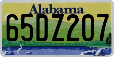 AL license plate 65DZ207