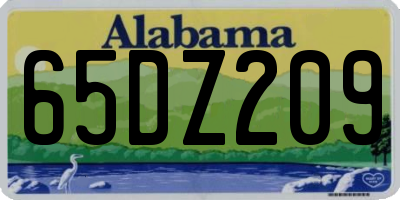 AL license plate 65DZ209