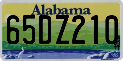 AL license plate 65DZ210
