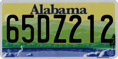AL license plate 65DZ212