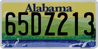 AL license plate 65DZ213
