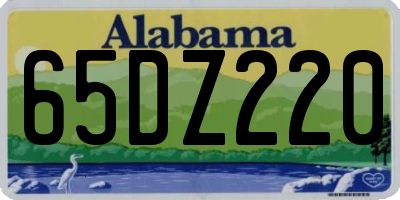 AL license plate 65DZ220