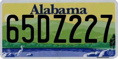 AL license plate 65DZ227