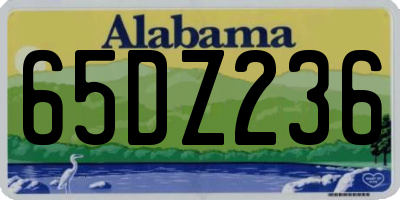 AL license plate 65DZ236
