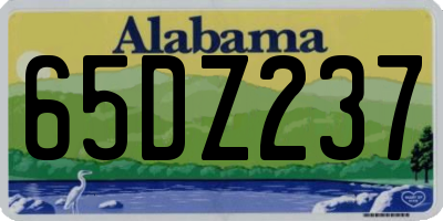 AL license plate 65DZ237