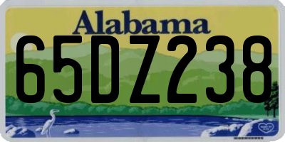 AL license plate 65DZ238