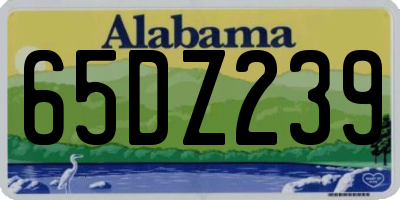 AL license plate 65DZ239