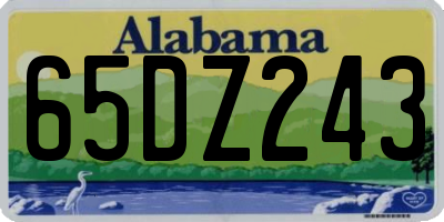 AL license plate 65DZ243