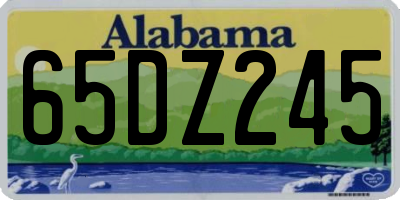AL license plate 65DZ245
