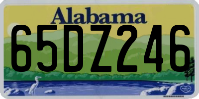 AL license plate 65DZ246