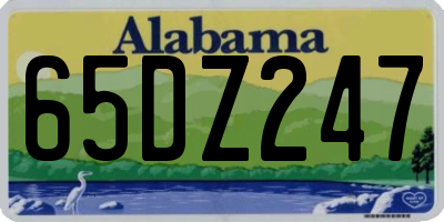 AL license plate 65DZ247