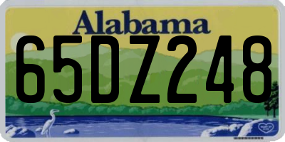 AL license plate 65DZ248