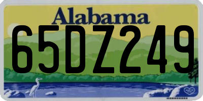 AL license plate 65DZ249