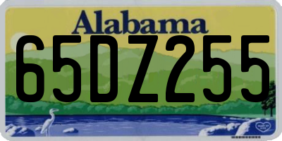 AL license plate 65DZ255