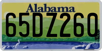 AL license plate 65DZ260