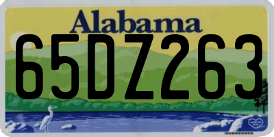 AL license plate 65DZ263