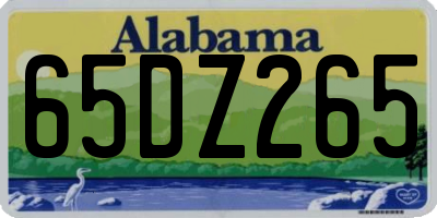AL license plate 65DZ265