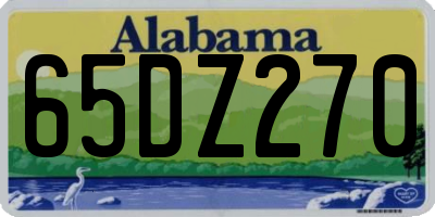 AL license plate 65DZ270