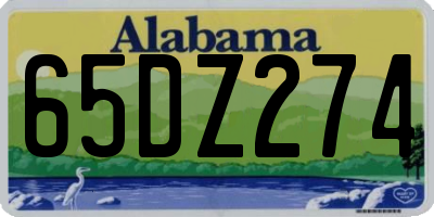 AL license plate 65DZ274