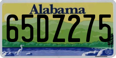 AL license plate 65DZ275