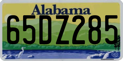 AL license plate 65DZ285