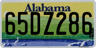 AL license plate 65DZ286