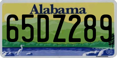 AL license plate 65DZ289