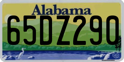 AL license plate 65DZ290