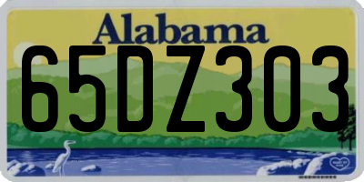 AL license plate 65DZ303