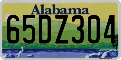 AL license plate 65DZ304